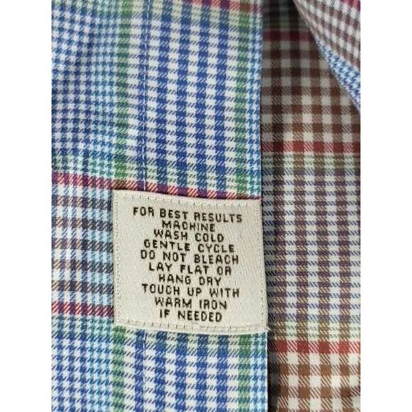 Peter Millar Button Up Shirt Men Sz XXL Plaid Long Sleeve Casual Sportswear - Picture 7 of 9